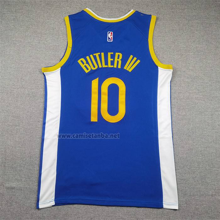 Camiseta Golden State Warriors Jimmy Butler III NO 10 Icon 2024-25 Azul